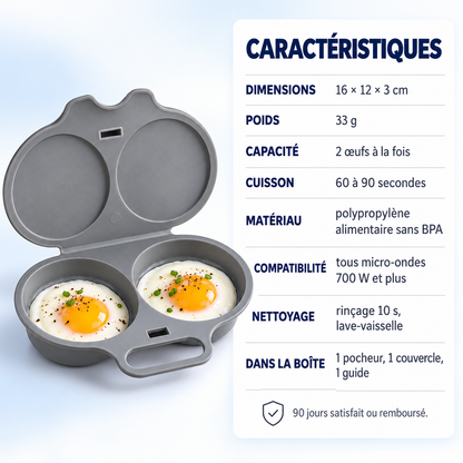 Caractéristiques du pocheur d'œufs